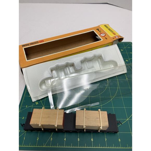 Vtg Cox Flat Car Electric Trains Lumber Car Loads 6152-1 Original Box Hong Kong - Picture 1 of 13